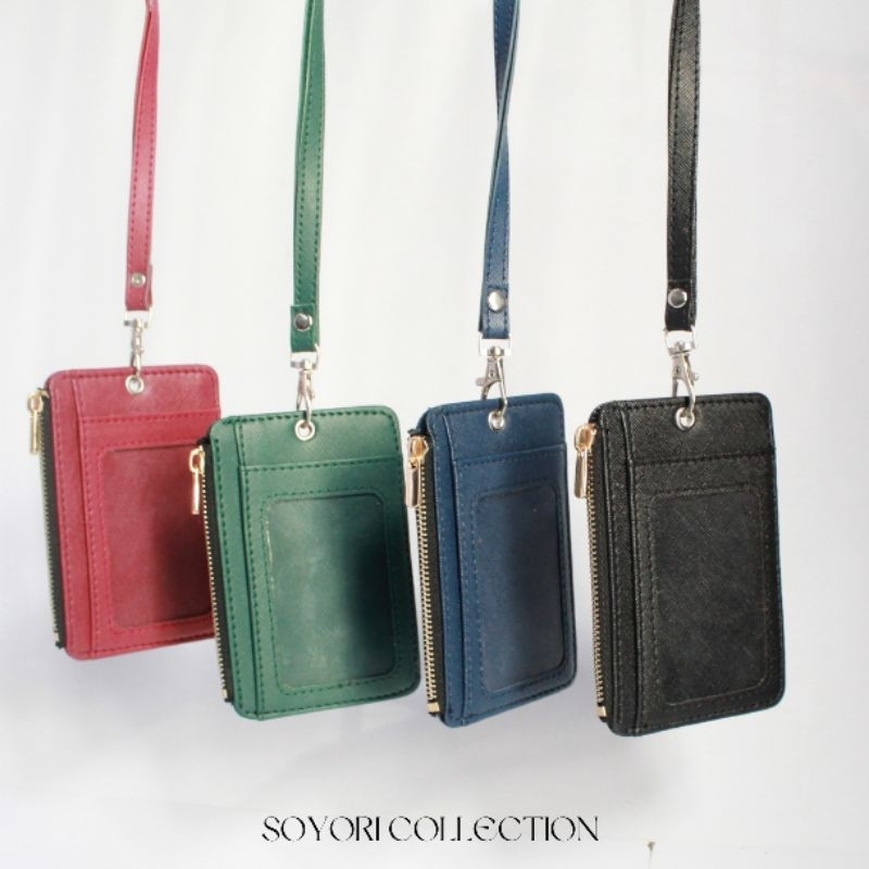 

HJK id card holder lanyard nametag ZIPPER warna warni SID003