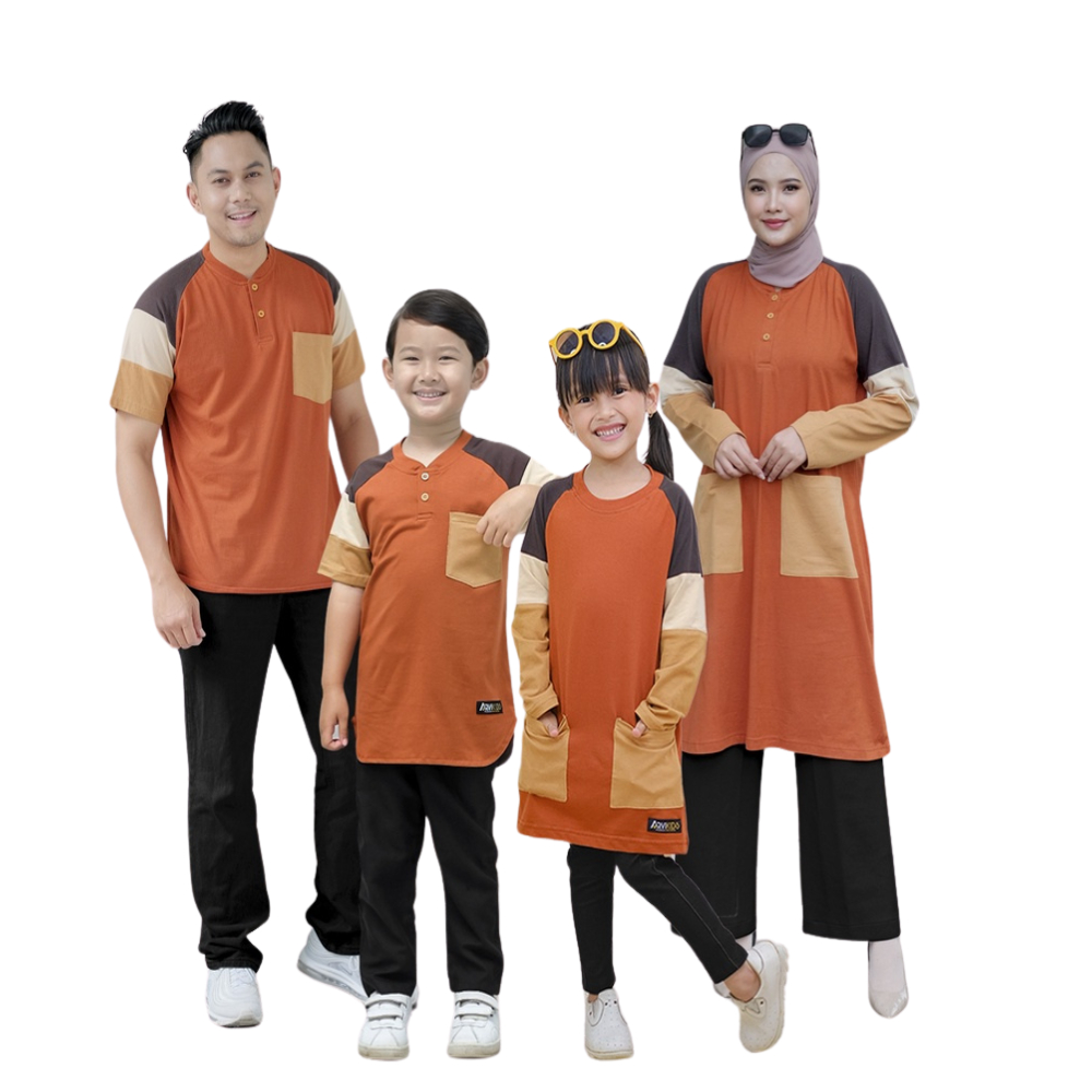 Arvikids Baju Couple Lebaran / Couple Keluarga / Baju Sarimbit / Tunic Wanita /Koko laki-laki / baju
