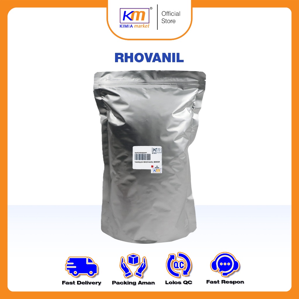 

Rhovanil Vanillin Powder Rasa Vanilli Food Grade 800gr / Vanili / Perisa Vanilla / Bubuk Vanili / vanilie bubuk / Vaneli