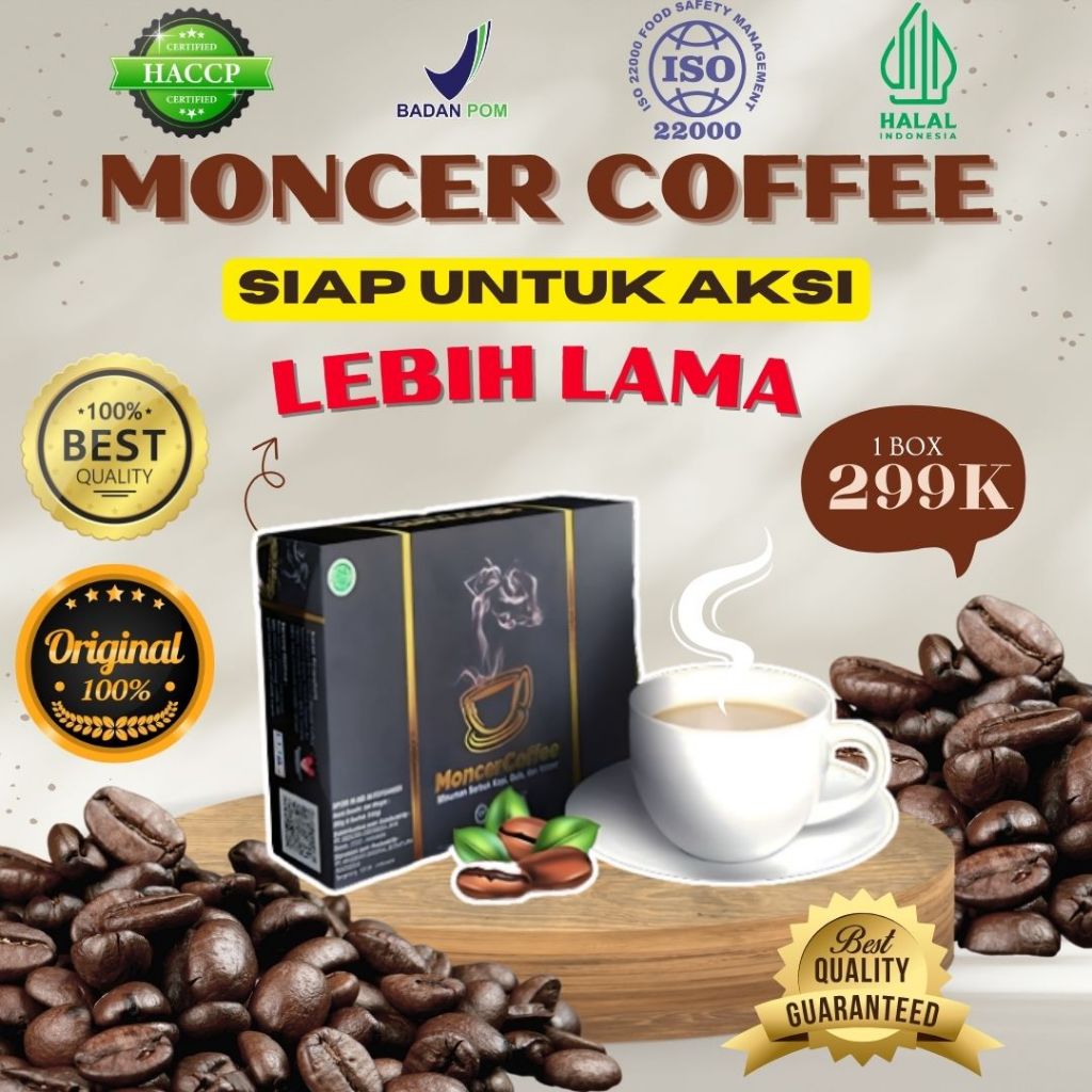 

New Formula Monceer Coffee Kopi Herbal Sudah BPOM dan Halal 100% Original