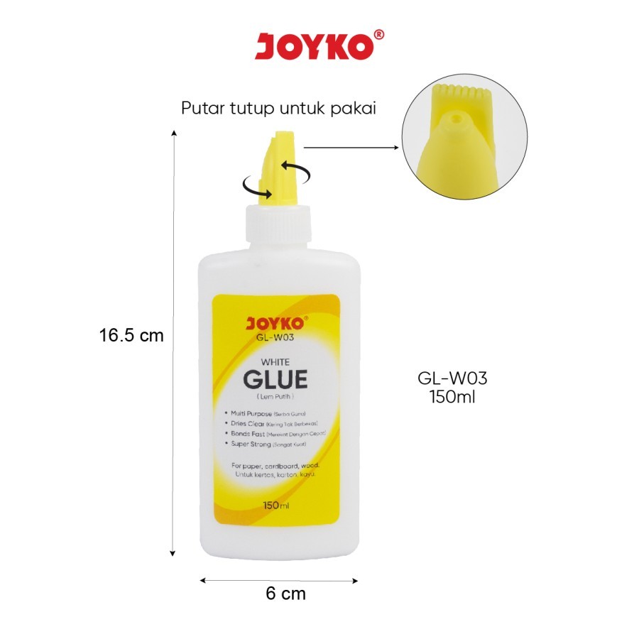 

Liquid Glue Lem Kertas Cair Joyko 150 ML