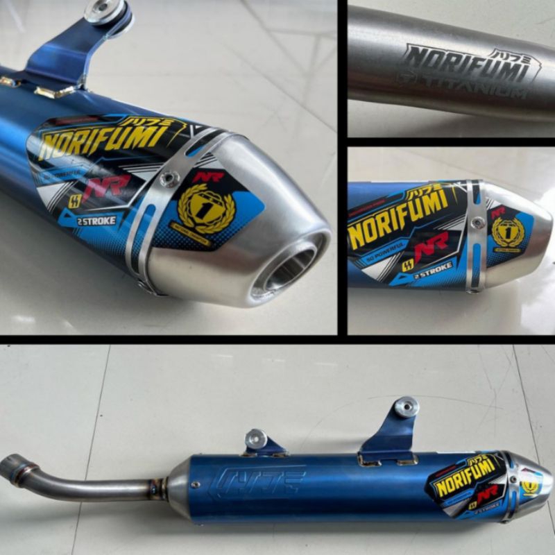 KNALPOT NORIFUMI NR YAMAHA YZ250X TITANIUM BLUE