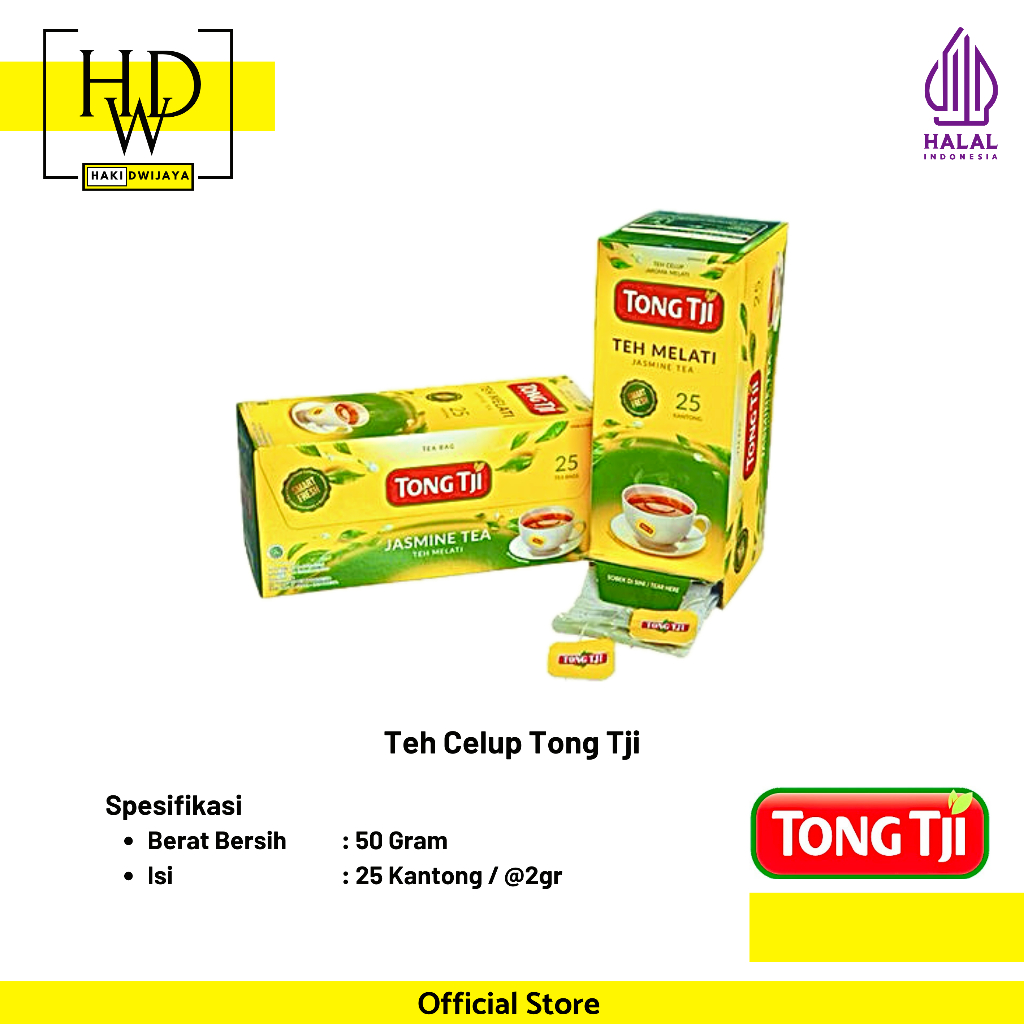 

[50 Gram] Teh Tong Tji Jasmine / Teh Celup Isi 25pcs