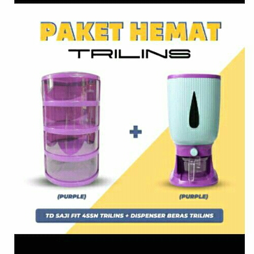 BUNDLING Dispenser Beras 10 Liter | Tudung Saji 4 Susun Tempat Penyimpanan Beras Rice Box Harga Term