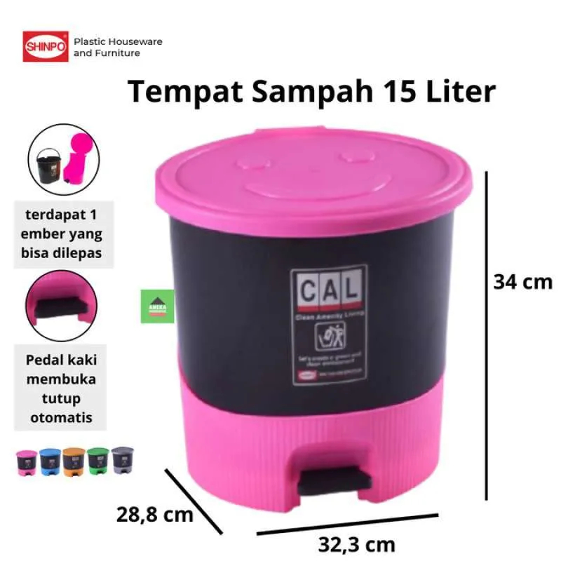 TONG SAMPAH INJAK SUDUT | TEMPAT SAMPAH INJAK KUAT | TONG SAMPAH 715