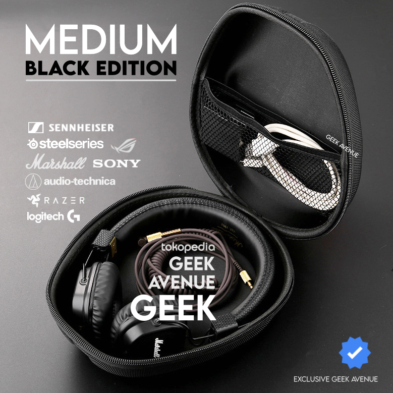Tas Headphone Medium Case - Sennheiser Sony JBL Logitech G Marshall Major Headset Universal headphon