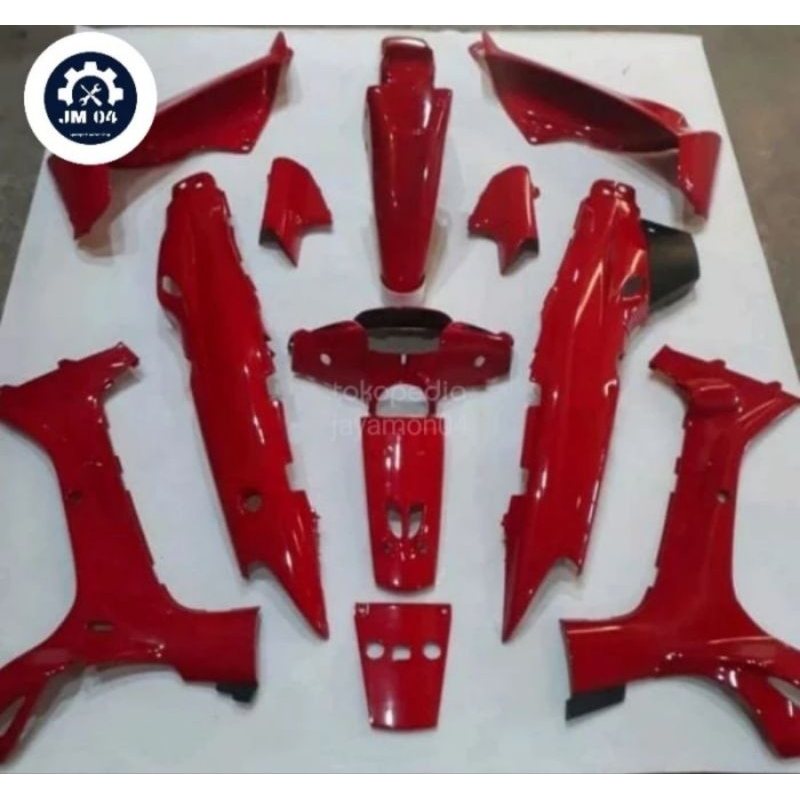 COVER FULL BODY HALUS MOTOR YAMAHA FIZR F1ZR WARNA MERAH