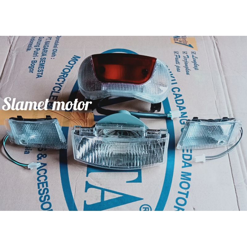 lampu set depan belakang+lampu sein kanan kiri motor Suzuki tornado Suzuki Shogun kebo reflektor+ la