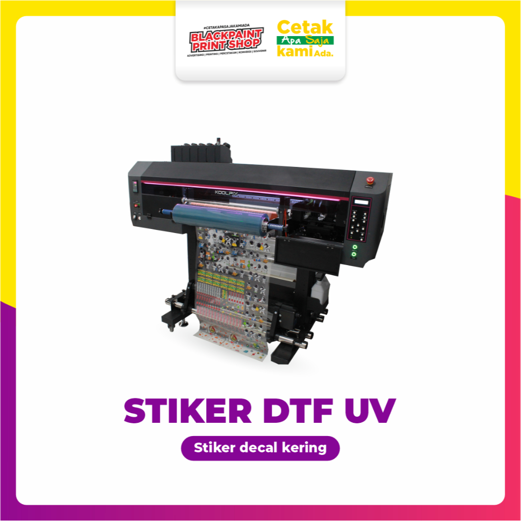 

Stiker DTF UV | Decal Kering | Pengganti Stiker Cutting