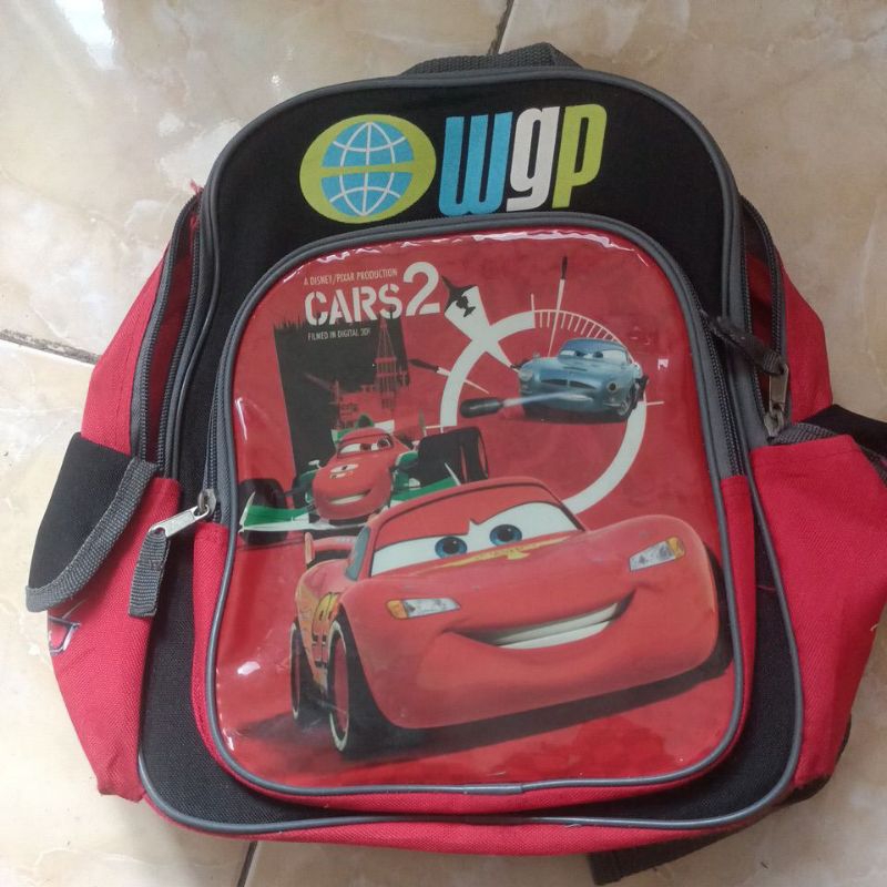 Tas Disney WGP Cars usia TK SD kelas 1-2
