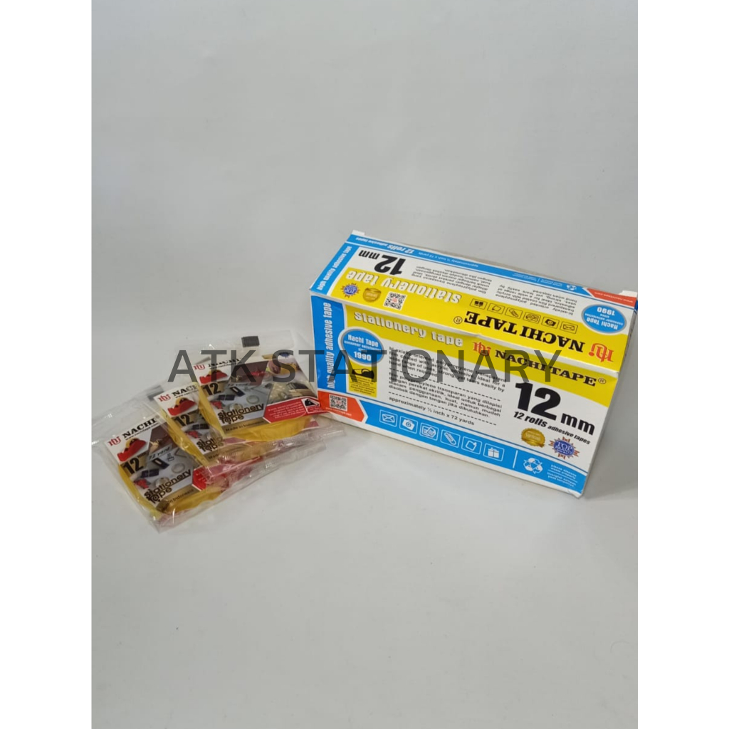 

Selotip / Isolasi / Solasi / Pita Perekat / Stationery Tape Nachi 12 mm x 72 yard
