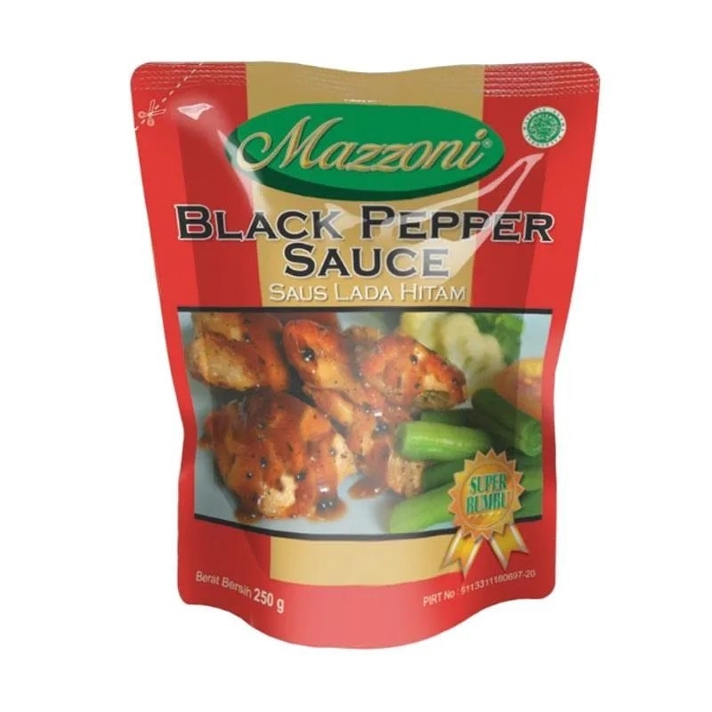 

Mazzoni saos lada hitam 250 gram
