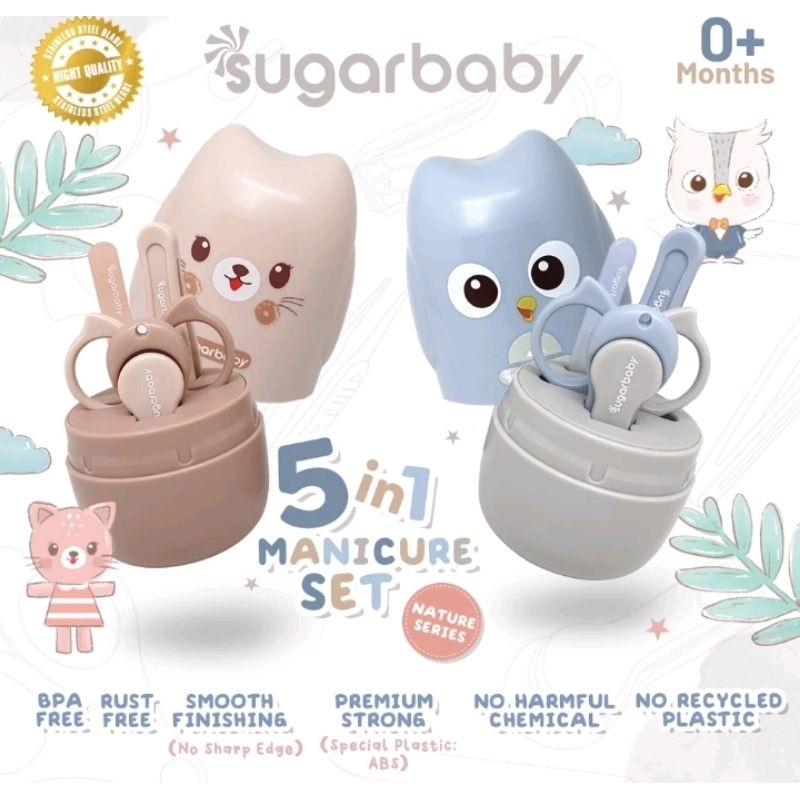 Sugarbaby menicure set 5 in/perlengkapan potong kuku bayi/manicure set /potong kuku baby