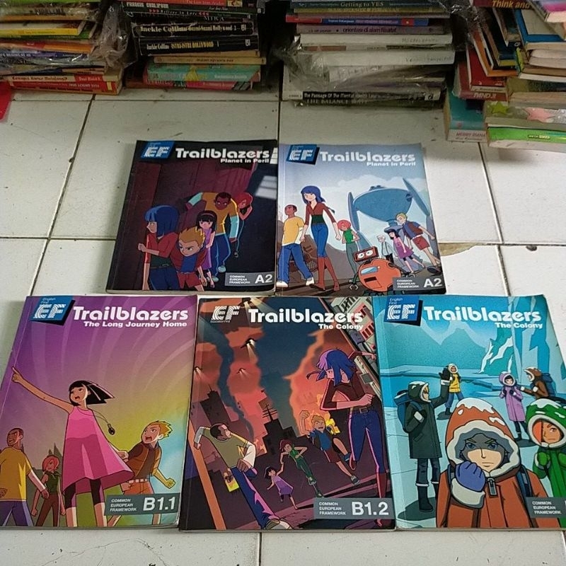 CABUTAN EF EDUCATION FIRST TRAILBLAZERS + HOMEWORK BOOK 6  the long journey home B1.1 dan BOOK 8 the