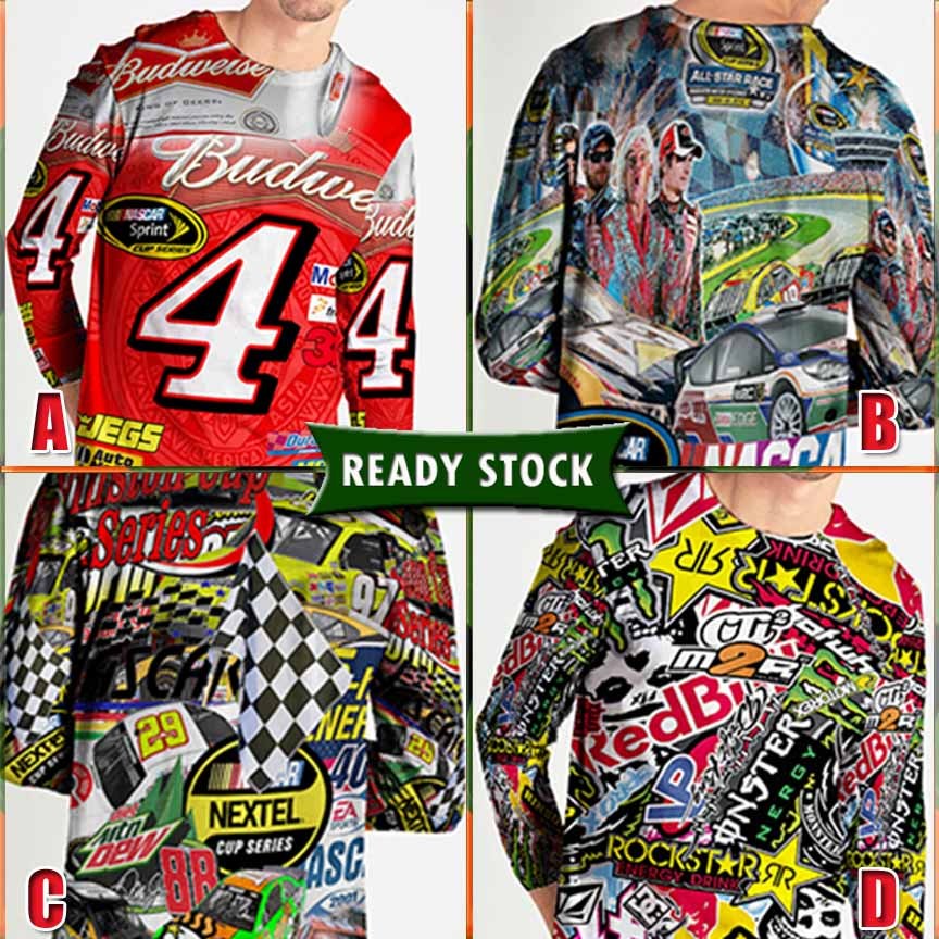 Kaos Kevin Harvick Nascar Tshirt Casual Bahan Polyester Fullprint T-SHIRT Standar Distro New Arrival