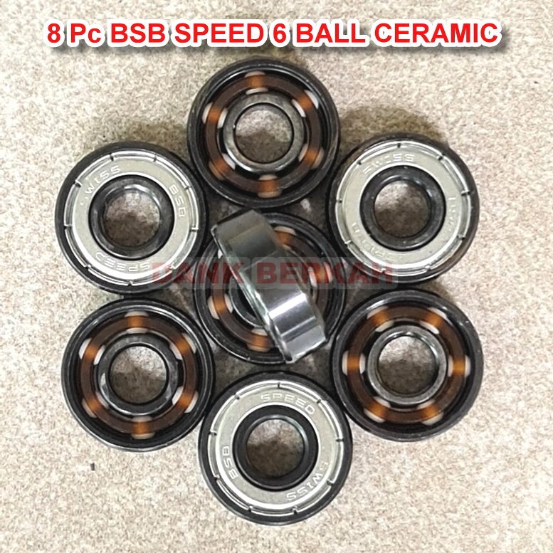 8 pc BSB Swiss Bearing 6 BALL CERAMIC  Inline Skates Speed & Standar