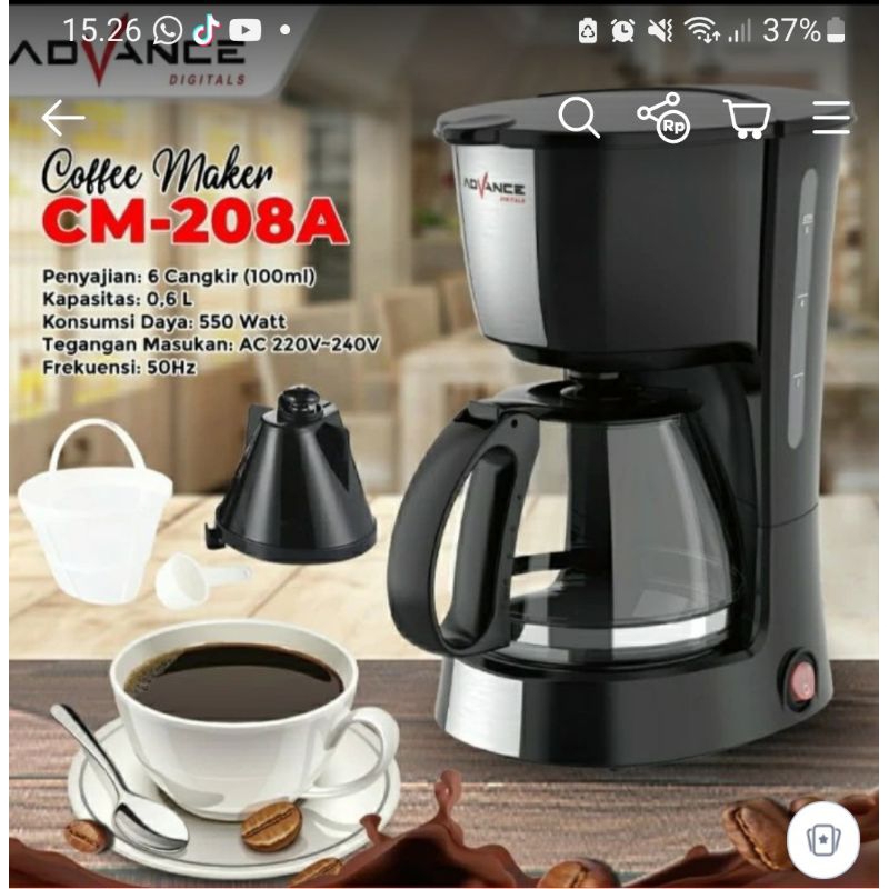 ADVANCE COFFEE MAKER CM-208A