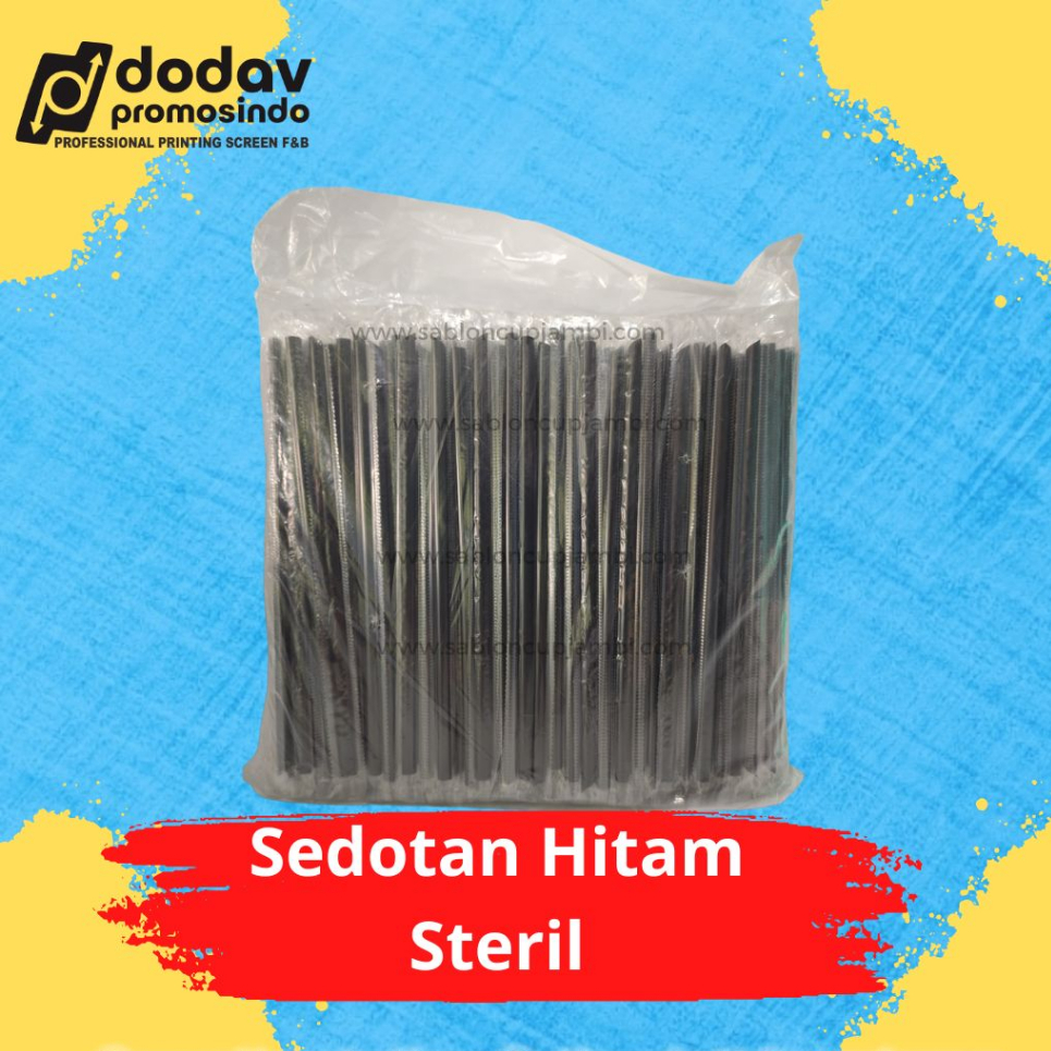 Sedotan Hitam Steril | Sedotan Kopi | Pipet Steril | Pipet Hitam