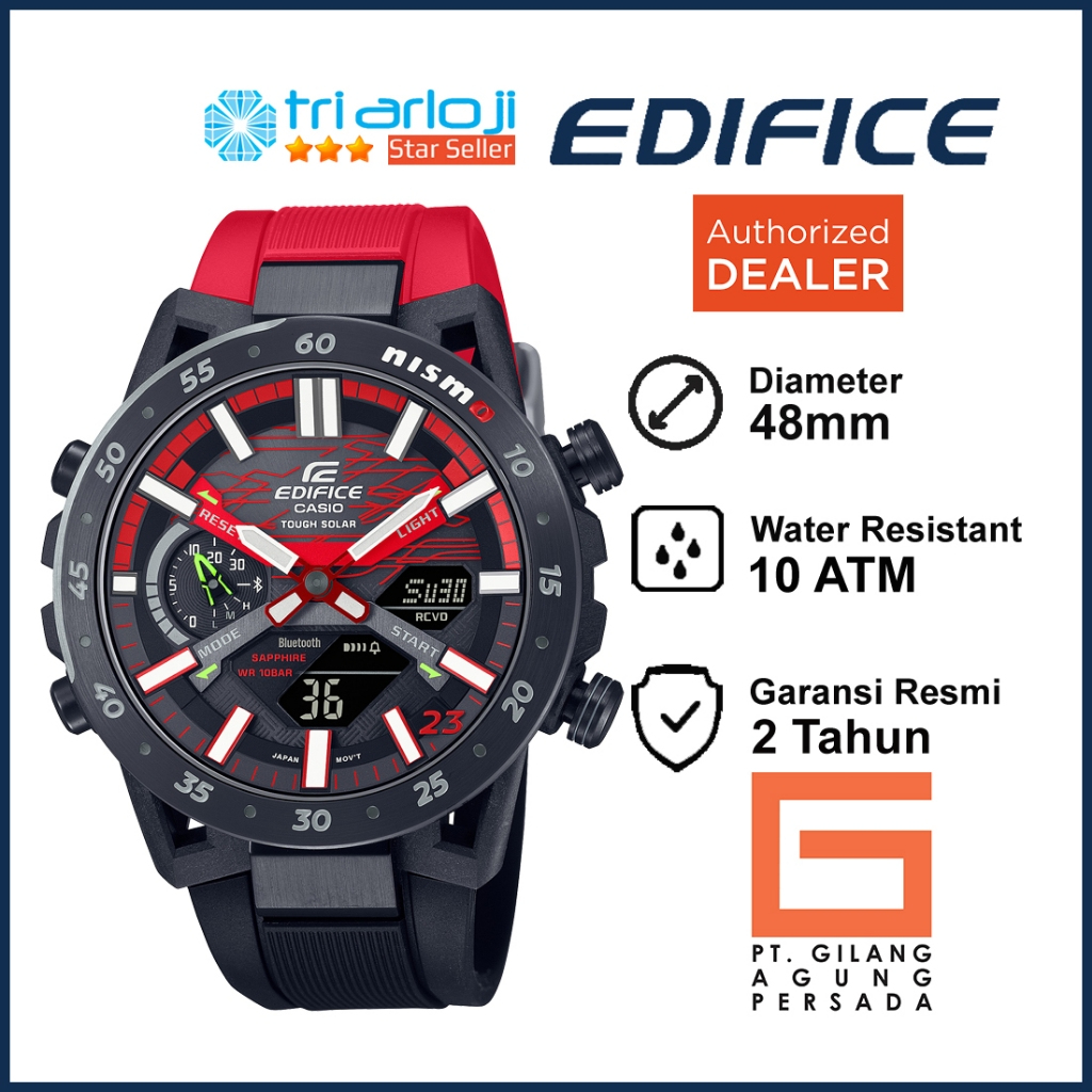 Casio Edifice ECB-2000NIS-1ADR Jam Tangan Pria Solar ECB2000 NISMO  ECB-2000NIS-1A