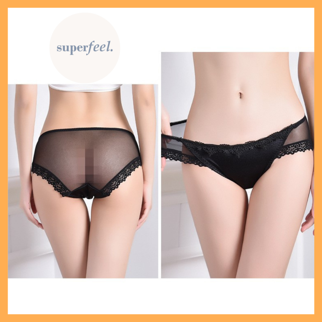 SFL CELANA DALAM PEREMPUAN SEXY BROKAT RENDA CANTIK SEKSI CD KOLOR WANITA SEMI TRANSPARAN TRANSPARAN