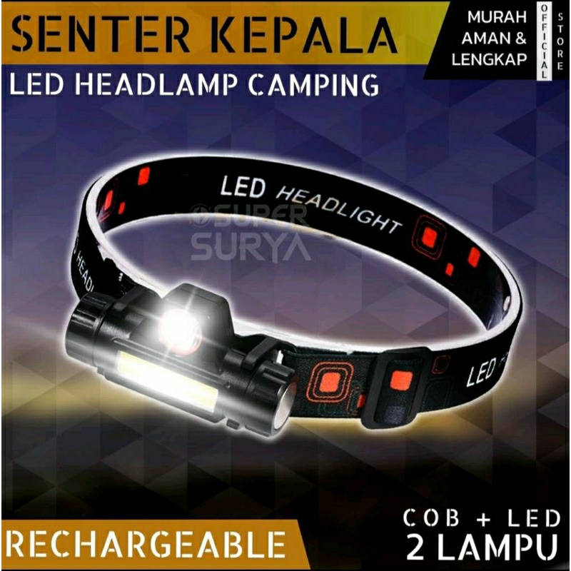 HEADLAMP // SENTER KEPALA MINI // SENTER USB // LAMPU KEPALA