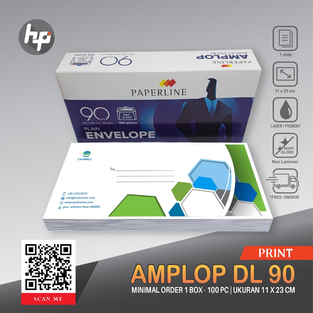 

PRINT CETAK AMPLOP DL 90 | 23 x 11 cm