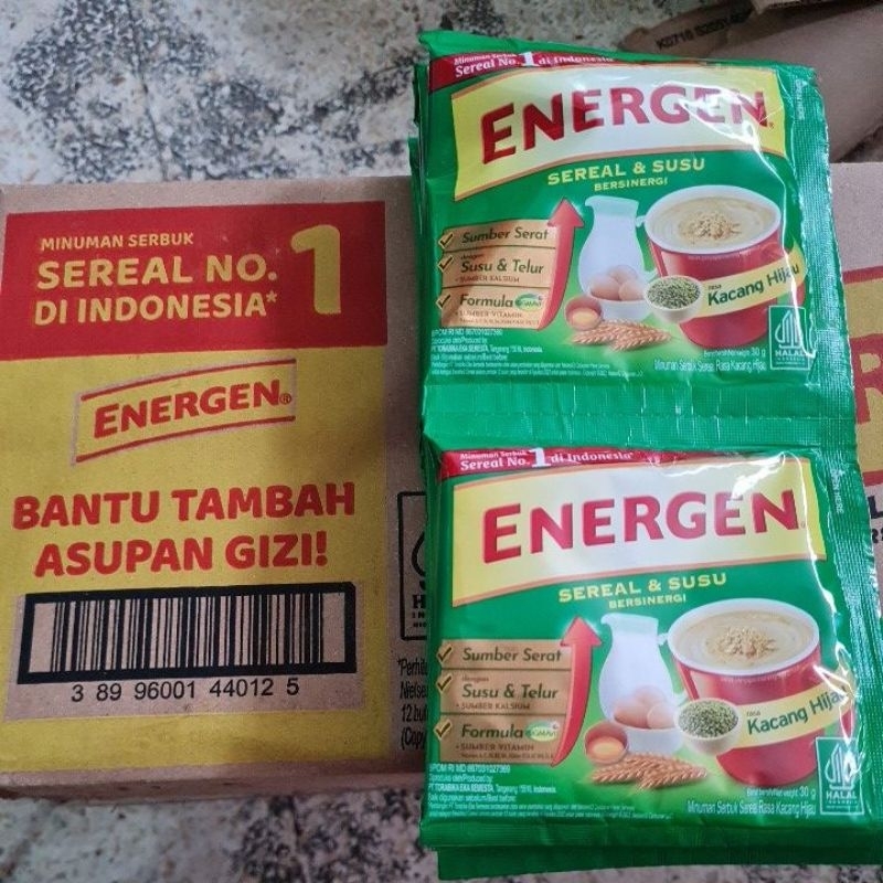 

energen sereal rasa kacang hijau 1 renteng isi 10pcs