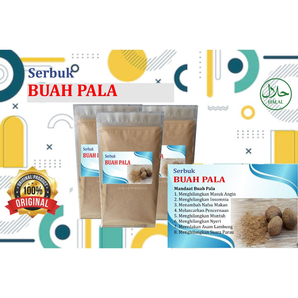 

BUBUK PALA ASLI TANPA CAMPURAN I PALA (Myristica Fragrans) 50 & 100 gram