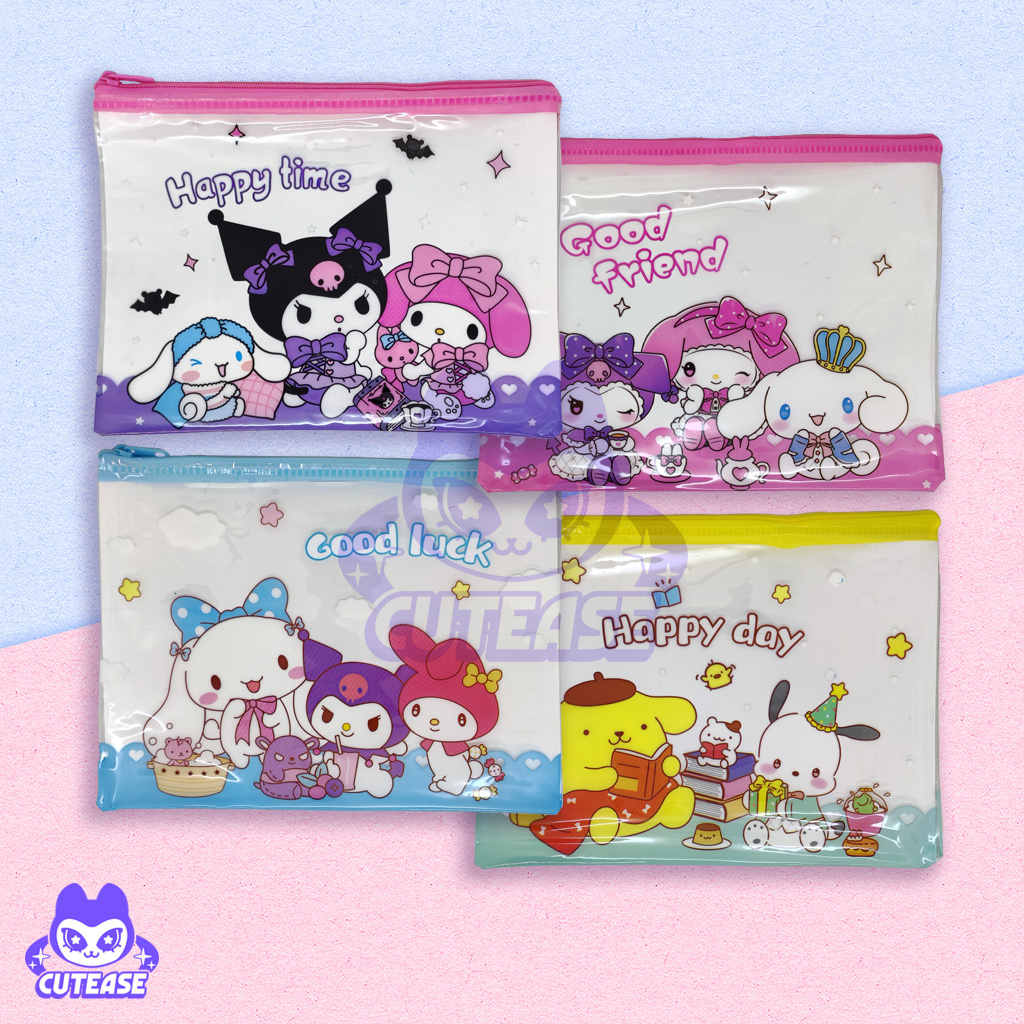 

KOTAK PENSIL / POUCH PLASTIK BIG MOTIF SANRIO KUROMI PURIN CINNAMOROLL