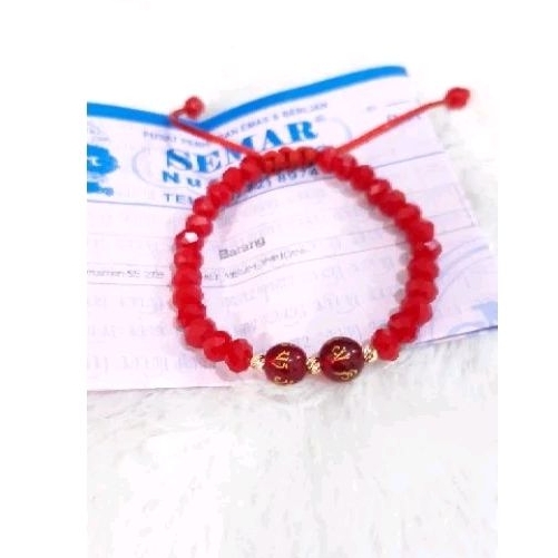 Gelang Ceko Merah // Hitam Variasi Emas 3pc 0,2gram