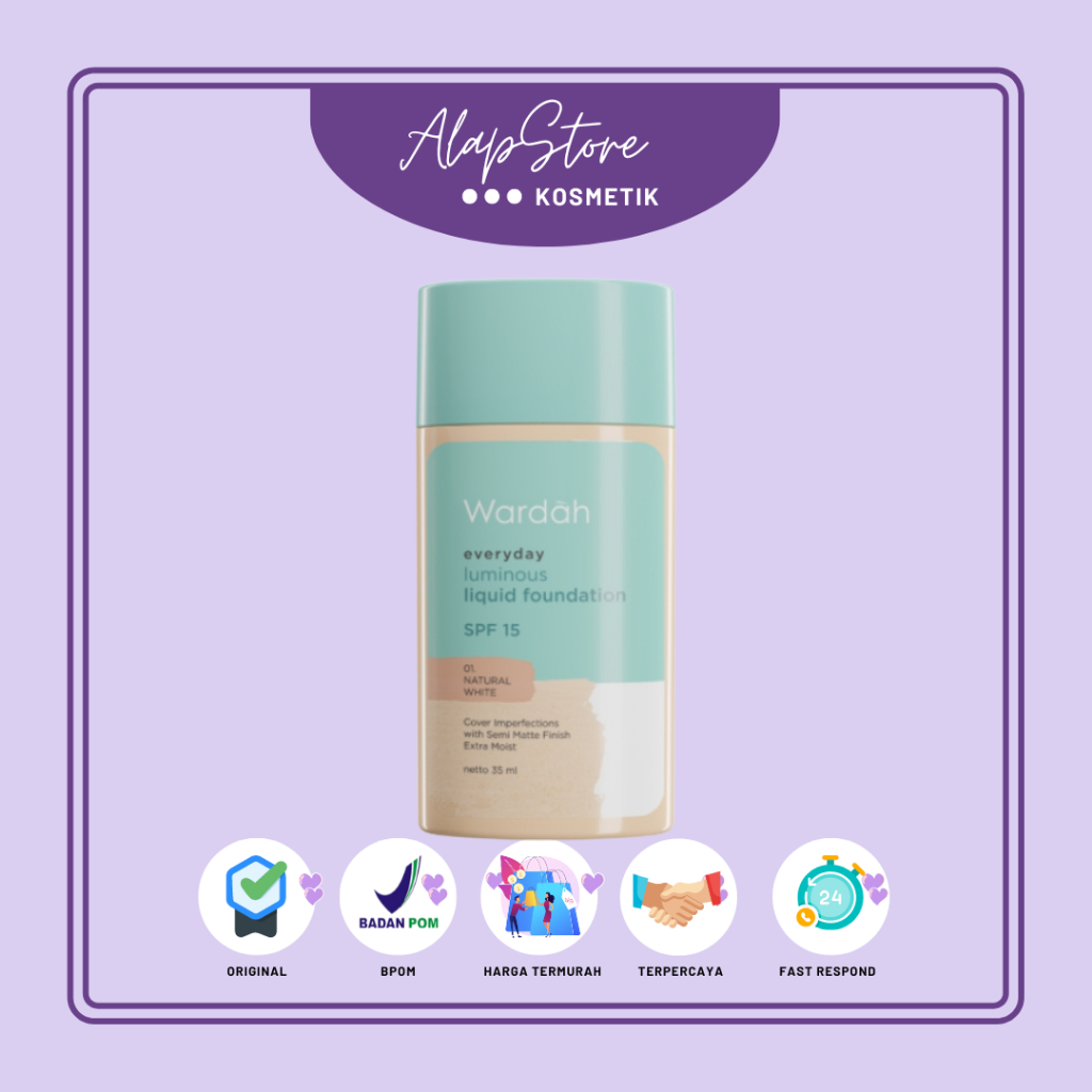 Wardah Everyday Luminous Liquid Foundation Alas Bedak Cair