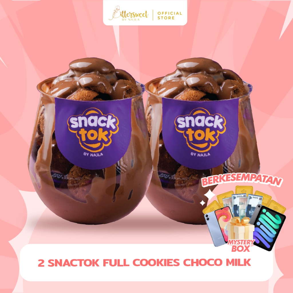 

TERBARU Bittersweet by Najla Bundle 2 Snacktok Full Cookies Choco Milk buruan