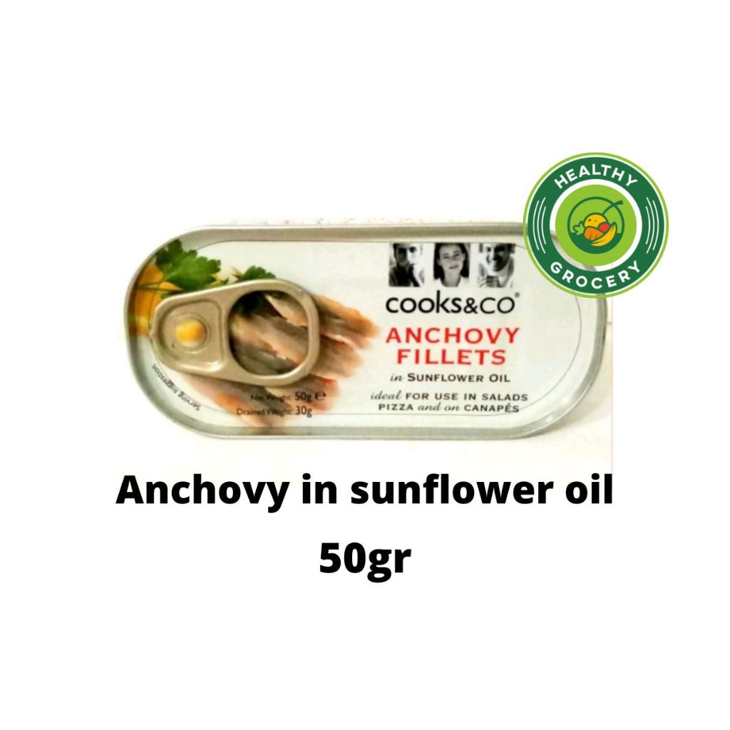 

Princes Anchovy Fillets In Olive Oil 50gr / Cooks & Co Anchovy Fillets In Sunflower Oil 50gr / Star