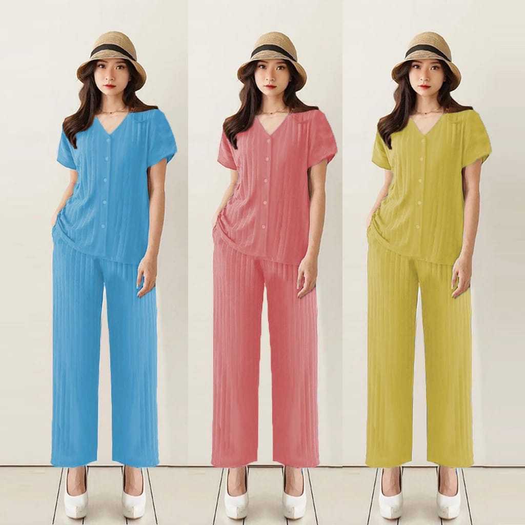 One Set Rib Knit Premium - Tanno Set - two piece Set Knit Premium Wanita Remaja Dewasa Setelan Knit 