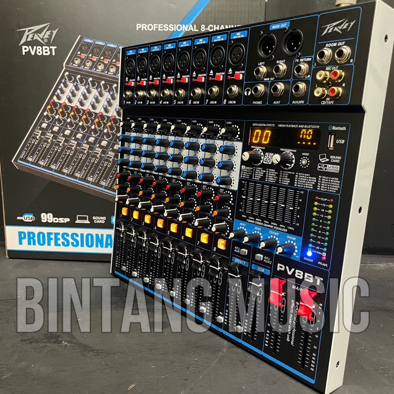 Mixer audio Peavey pv8bt 8 channel