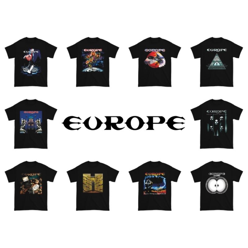 Kaos Europe Band Music / Baju Europe Band Musik / Kaos Band Europe Music / Baju Band Europe Musik