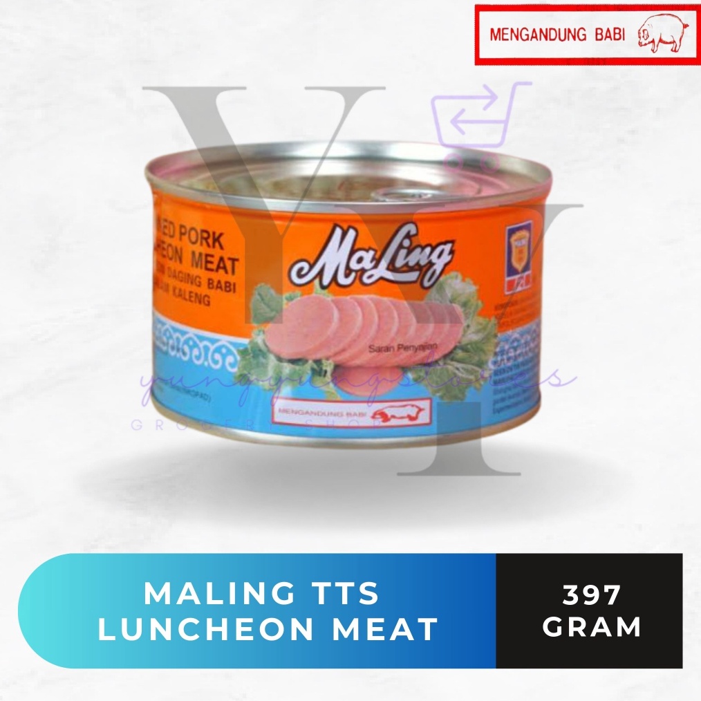 

SHOPEE MALL Ham Maling TTS Luncheon Meat Pork Kaleng 397 gram