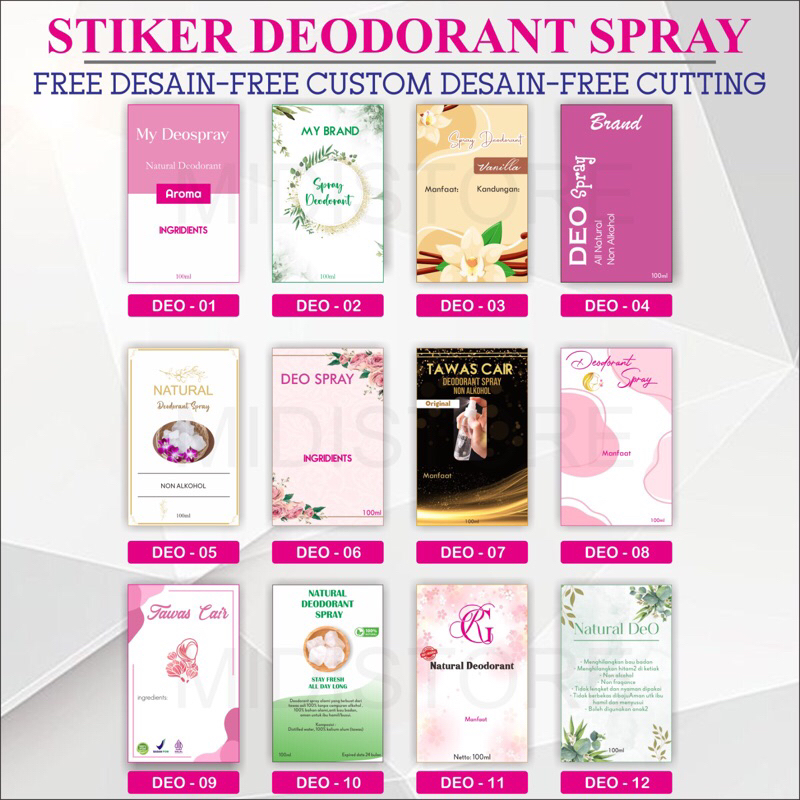 

MURAH STIKER DEODORANT SPRAY FREE DESAIN FREE CUSTOM