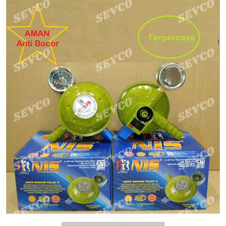 KEPALA GAS LPG NIS METERAN/ REGULATOR GAS ANTI BOCOR BAGUS
