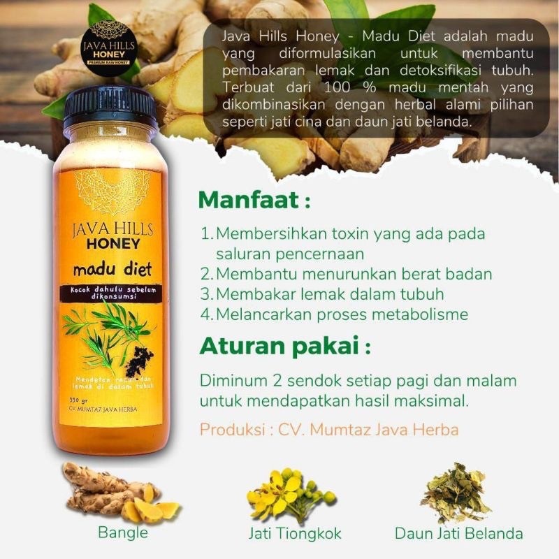

Java Hills Honey Madu Diet Herbal Asli