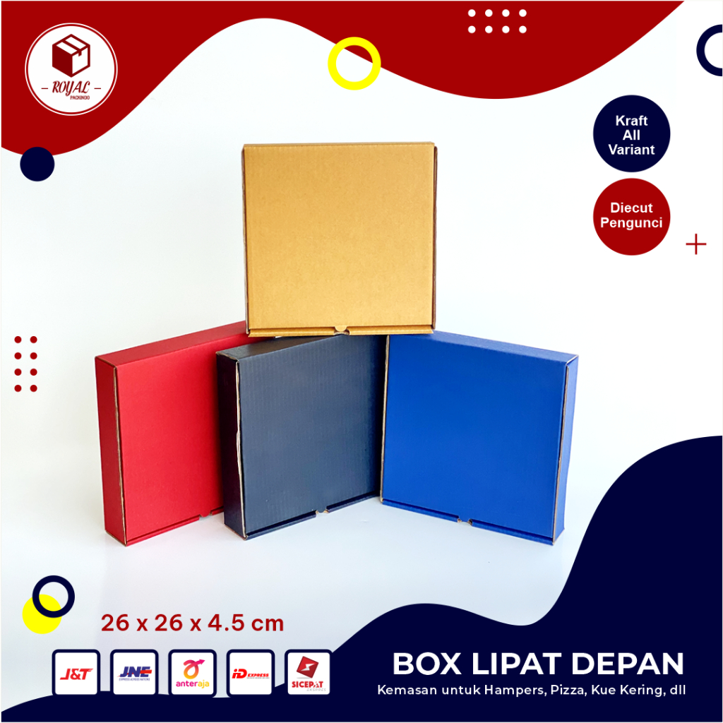 

Kardus/ Box DC LD ( 26 x 26 x 4 cm ) Karton/Polos/Packing/Kardus/Pizza/Karton/Box/Polos/Sweetpack - Bisa Custom Sablon