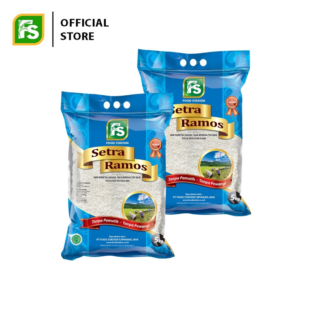 HARGA GROSIR Food Station  Setra Ramos Premium Beras 2 sak  5 kg buruan