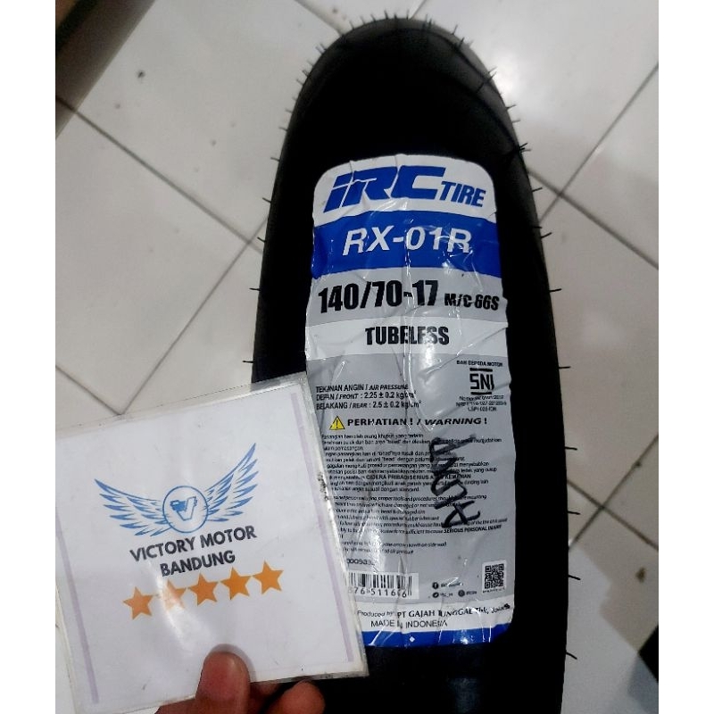 BAN LUAR IRC 140/70-17 IRC RX-01 RX-01 IRC ORIGINAL BAN R15 R25 MT25 MT15 GSX MX NEW CBR 150 CB150 S