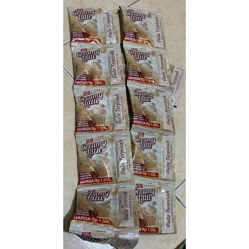 

kopi torabika creamy latte serenteng isi 10pcs