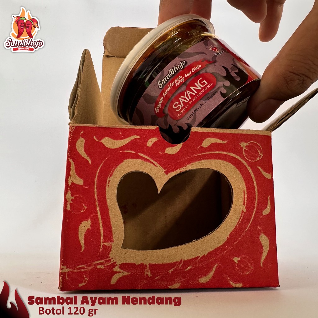 

SamBhojo - Sambal Ayam Nendang (Bojo Sayang) Kemasan Botol 120gr