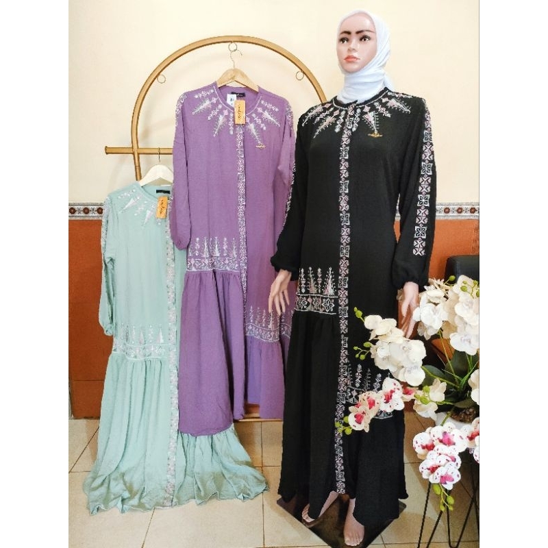 GAMIS INALOCA ORIGINAL Gamis Cringkle INALOCA gamis bordir