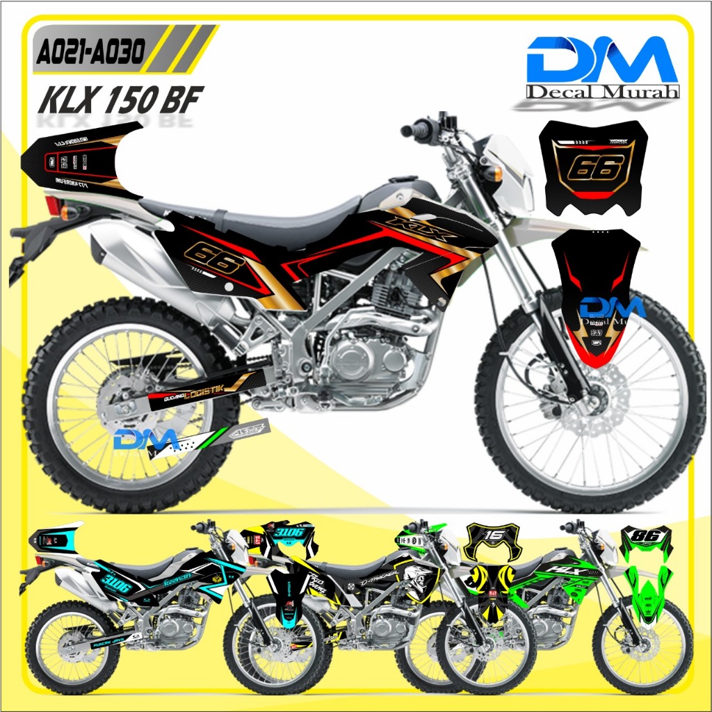 Decal Sticker  KLX 150 BF Fullbody A021-A030 Dekal Stiker KLX lama/KLX baru