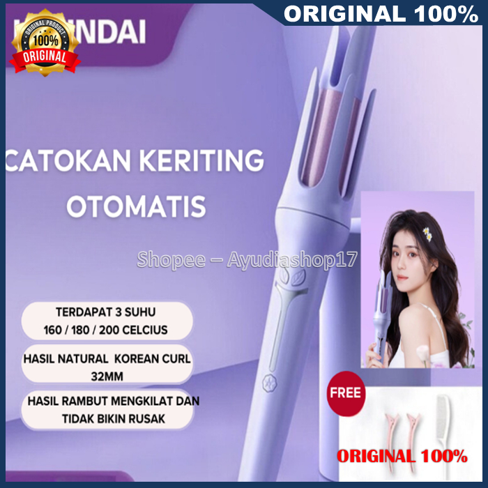 Alat Catokan Rambut Keriting Otomatis Catok Curly Tahan Lama 100% ASLI