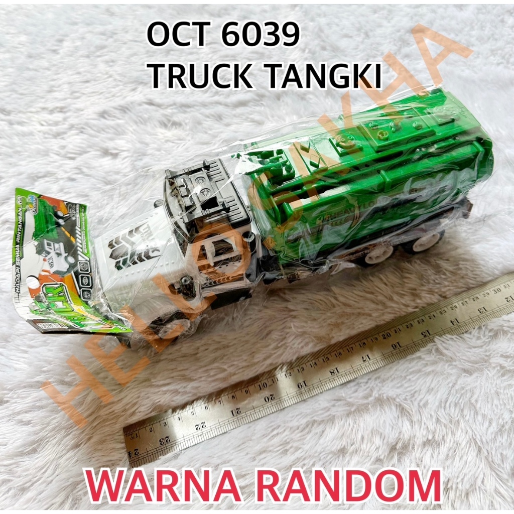 MAINAN OCT 6039 TRUCK TANGKI KEMASAN KANTONG PLASTIK TRUK TANKI MINYAK AIR OIL KENDARAAN