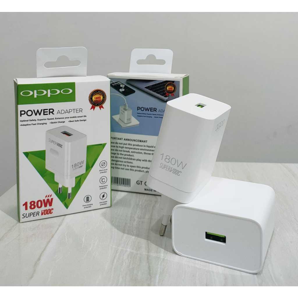 Travel Adaptor Batok Charger OPPO VOOC 180w Super Vooc